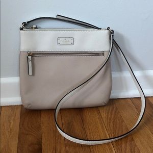 Kate Spade Off White + Blush Cross Body Bag